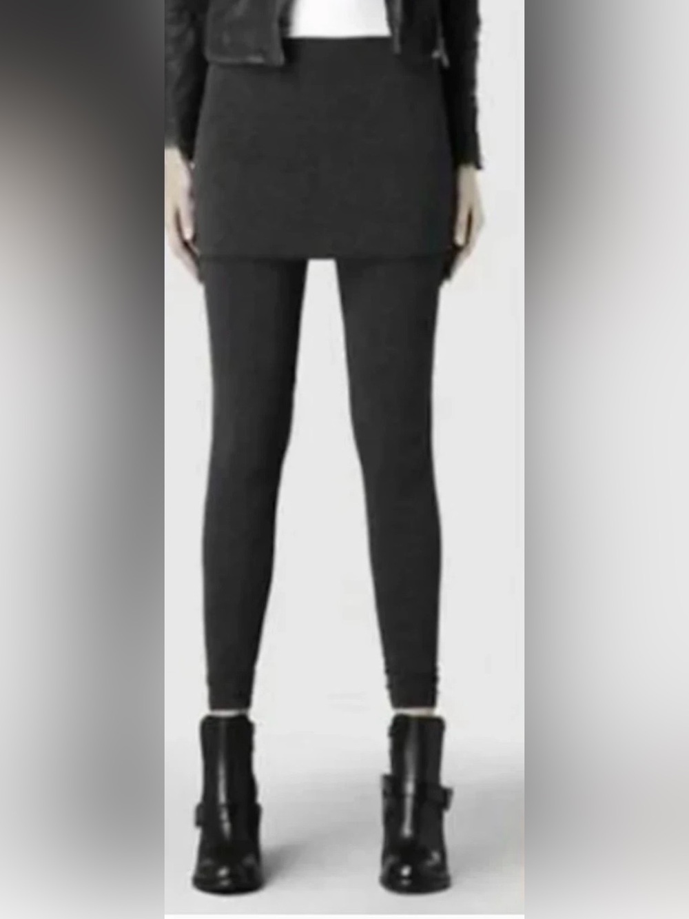 CAbi women’s dark grey Skirted M'Leggings Sz S minimalist cozy